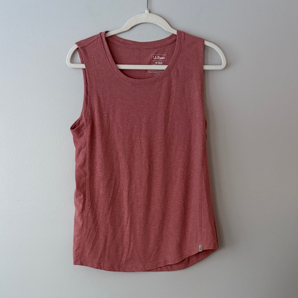 L..L. Bean Women's Sleeveless Tank Top In Red Size Medium